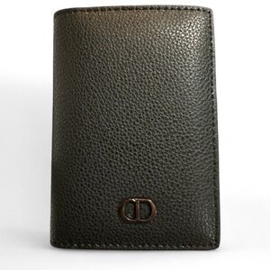 Dior Black Pebbled Leather Wallet GWP ✨ w/ box and dust pouch